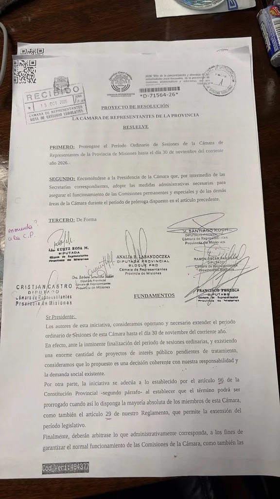 Rosi Kurtz y el pedido de prórroga de las sesiones ordinarias