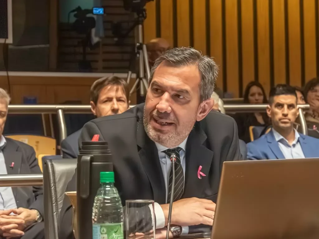 Un diputado habla desde su banca durante la sesión de la Cámara de Representantes de Misiones